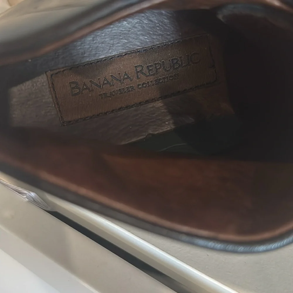 BANANA REPUBLIC- Classic Black Leather Men's Shoes‎